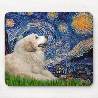 Great Pyrenees 2 - Starry Night Mouse Pad