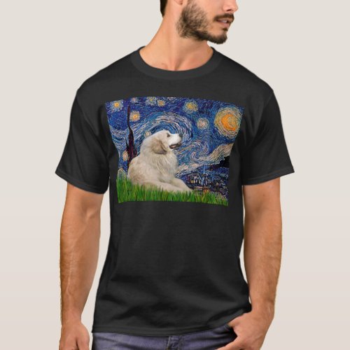 Great Pyrenees 2 _ Starry Night T_Shirt