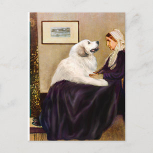 Great Pyrenees 2 - WHistler's Mother Postcard