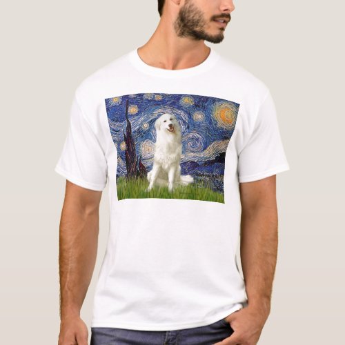 Great Pyrenees 3 _ Starry Night T_Shirt