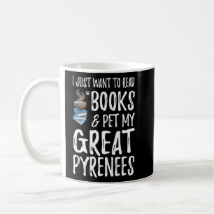 Great Pyrenees Avid Book Reader Book Funny Dog Mom Coffee Mug
