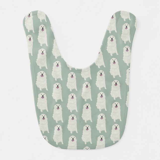 Great Pyrenees Baby Bib (Front)