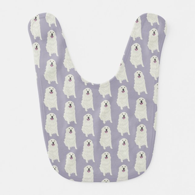 Great Pyrenees Baby Bib (Front)