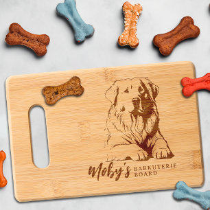 Great Pyrenees Barkuterie Dog Treat Wood Engraved Cutting Board