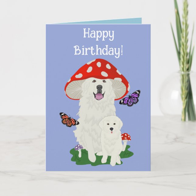 Great Pyrenees Birthday Card (Front)
