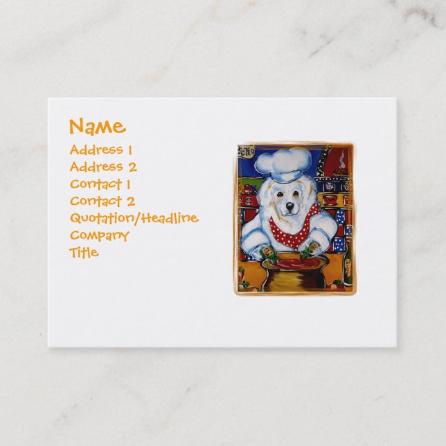 Great Pyrenees Business Cards (Front)