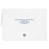 Great Pyrenees Card - "Beautiful Benny" (Back Horizontal)