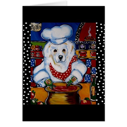Great Pyrenees Chef Cards (Front)