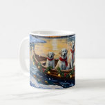 Great Pyrenees Christmas Boat Holiday Coffee Mug