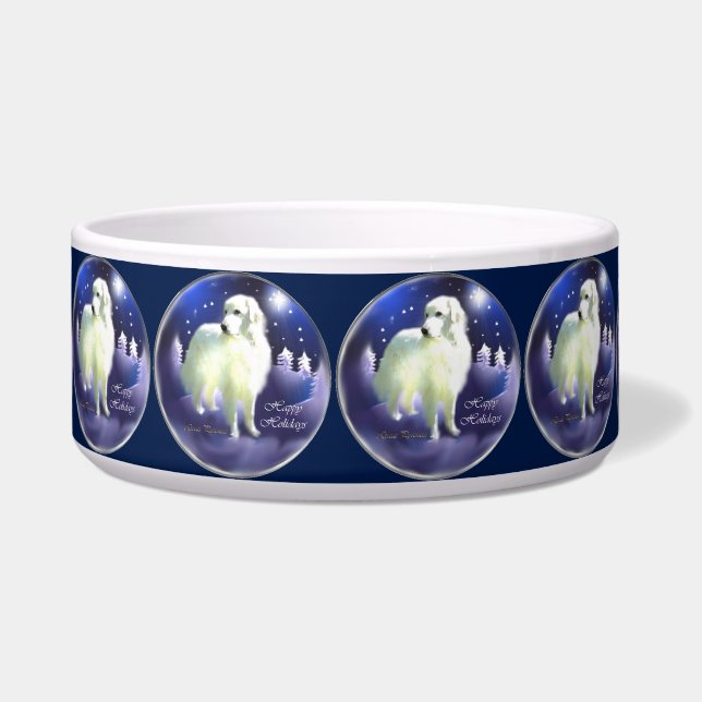 Great Pyrenees Christmas  Bowl (Front)