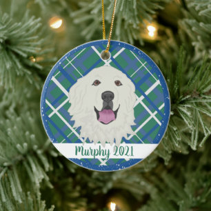 Great Pyrenees Christmas Ceramic Ornament
