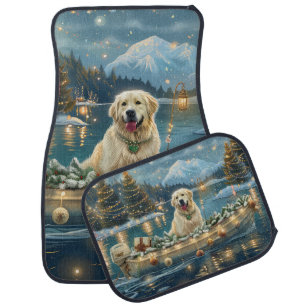 Great Pyrenees Christmas Festive Voyage Car Floor Mat