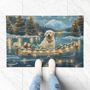 Great Pyrenees Christmas Festive Voyage Doormat