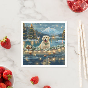 Great Pyrenees Christmas Festive Voyage Napkins