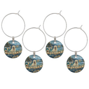 Great Pyrenees Christmas Festive Voyage Wine Charm