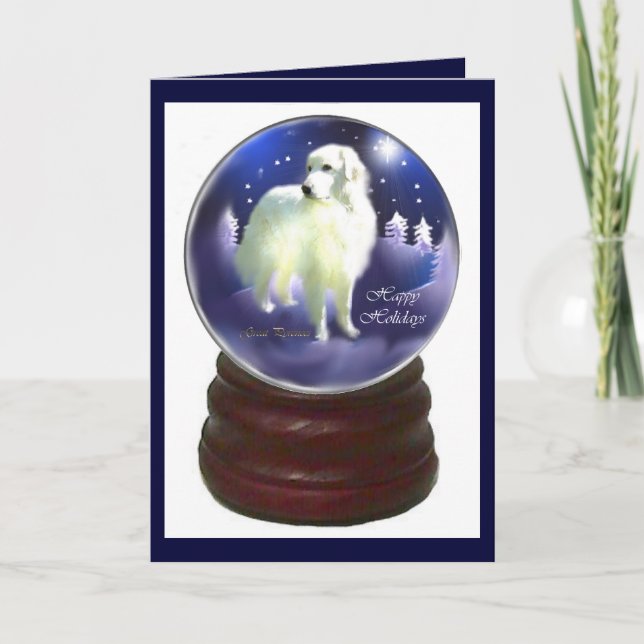 Great Pyrenees Christmas Gifts Holiday Card (Front)