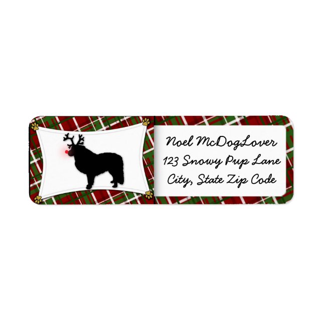 Great Pyrenees Christmas Label (Front)