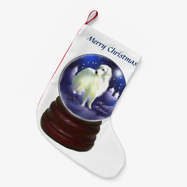 Great Pyrenees Christmas Small Christmas Stocking (Front (Hanging))