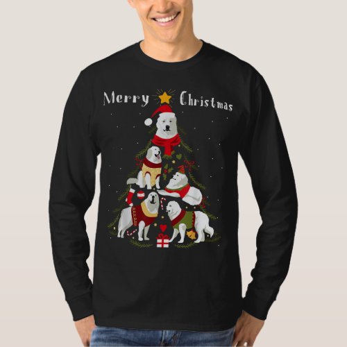 Great Pyrenees Christmas Tree Xmas Dog Lover T_Shirt