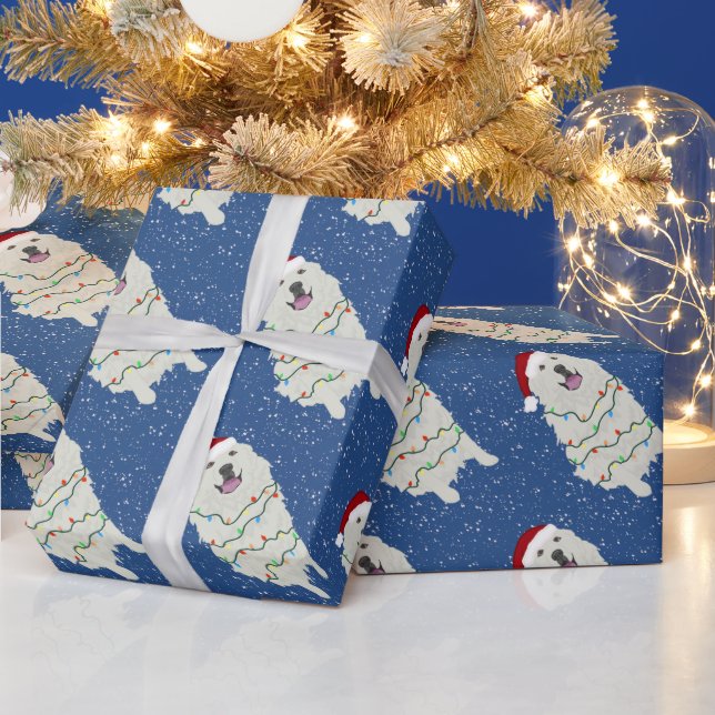 Great Pyrenees Christmas Wrapping Paper (Holidays)