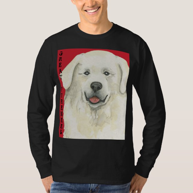 Great Pyrenees Color Block T-Shirt (Front)