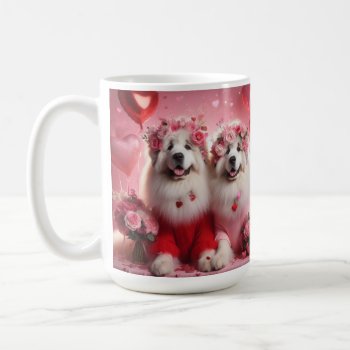 Great Pyrenees Couple Valentine's Love Mug by steelmoment at Zazzle