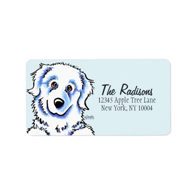 Great Pyrenees Custom Color Label (Front)
