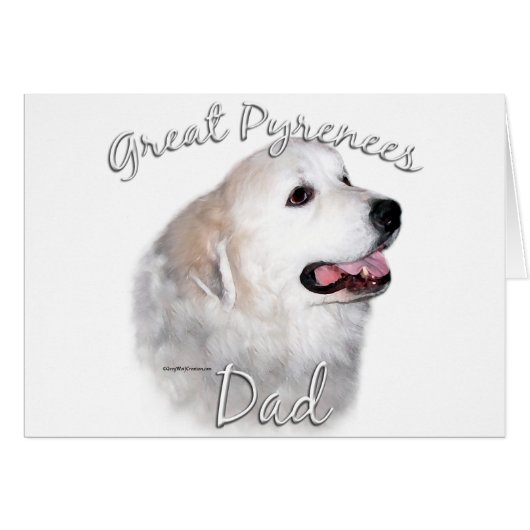Great Pyrenees Dad 2 Cards (Front Horizontal)