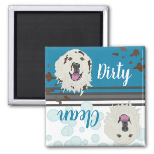 Great Pyrenees Dirty/Clean Dishwasher Magnet