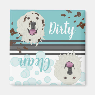 Great Pyrenees Dirty/Clean Dishwasher  Magnet
