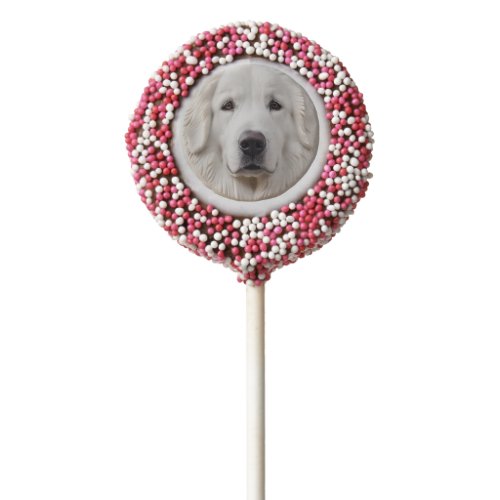 Great Pyrenees Dog 3D Inspired Chocolate Covered Oreo Pop