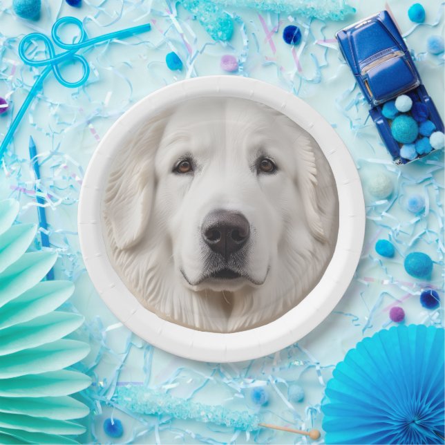 Great Pyrenees Dog 3D Inspired Paper Plates (Party)