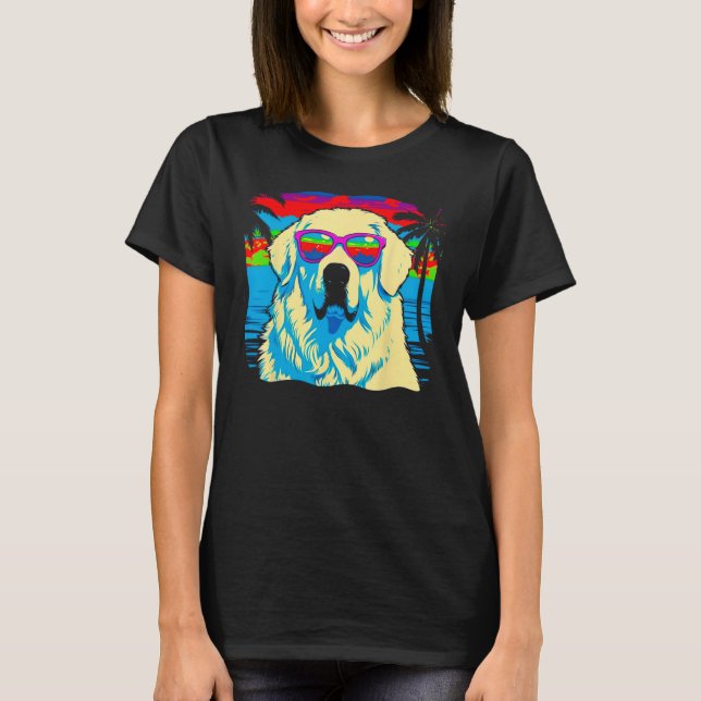 Great Pyrenees Dog Beach T-Shirt (Front)