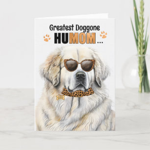 Great Pyrenees Dog Best HuMOM Ever Mother's Day Holiday Card