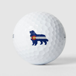 Great Pyrenees Dog Breed Colorado Flag Golf Balls