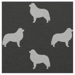 Great Pyrenees Dog Breed Silhouettes Pattern Fabric