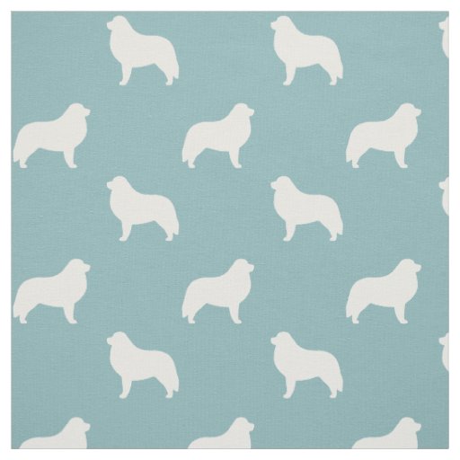 Great Pyrenees Dog Breed Silhouettes Patterned Fabric