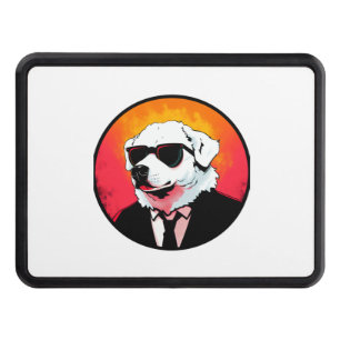 Great Pyrenees Dog Businessman Hitch Cover