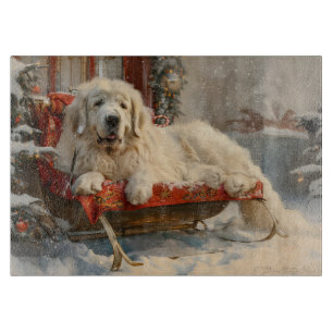Great Pyrenees Dog Christmas Festive Cutting Board
