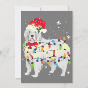 Great Pyrenees Dog Christmas Light Xmas Mom Dad Invitation
