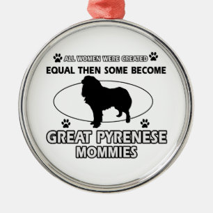 Great Pyrenees Dog Designs Metal Ornament