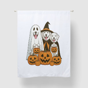 Great Pyrenees Dog Ghost Witch Halloween Matching Blackout Curtains