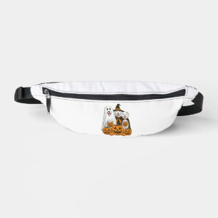 Great Pyrenees Dog Ghost Witch Halloween Matching Fanny Pack