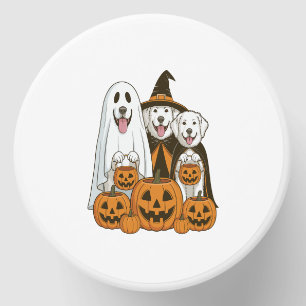 Great Pyrenees Dog Ghost Witch Halloween Matching  Mini Candle Favors