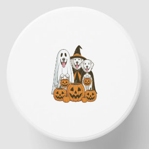 Great Pyrenees Dog Ghost Witch Halloween Matching  Mini Candle Favors