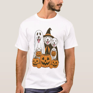 Great Pyrenees Dog Ghost Witch Halloween Matching T-Shirt