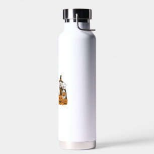 Great Pyrenees Dog Ghost Witch Halloween Matching  Water Bottle