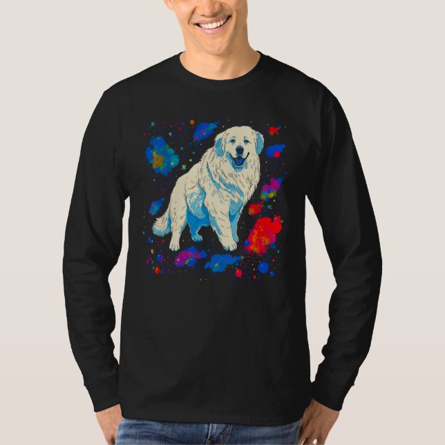 Great Pyrenees  Dog in Space T-Shirt (Front)
