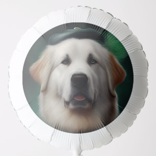 Great Pyrenees Dog in St. Patrick's Day Dress Balloon