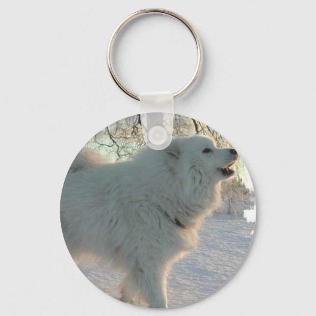 Great Pyrenees Dog Keychain (Front)
